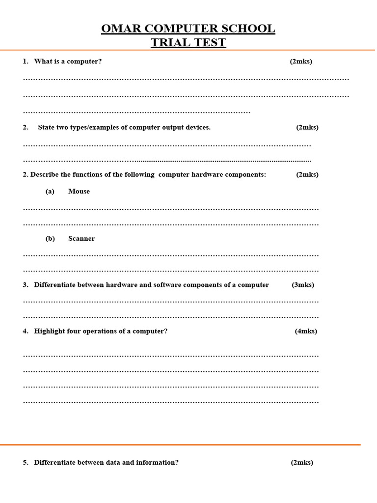 Computer Final Exams | Download Free PDF | Manufactured Goods ...