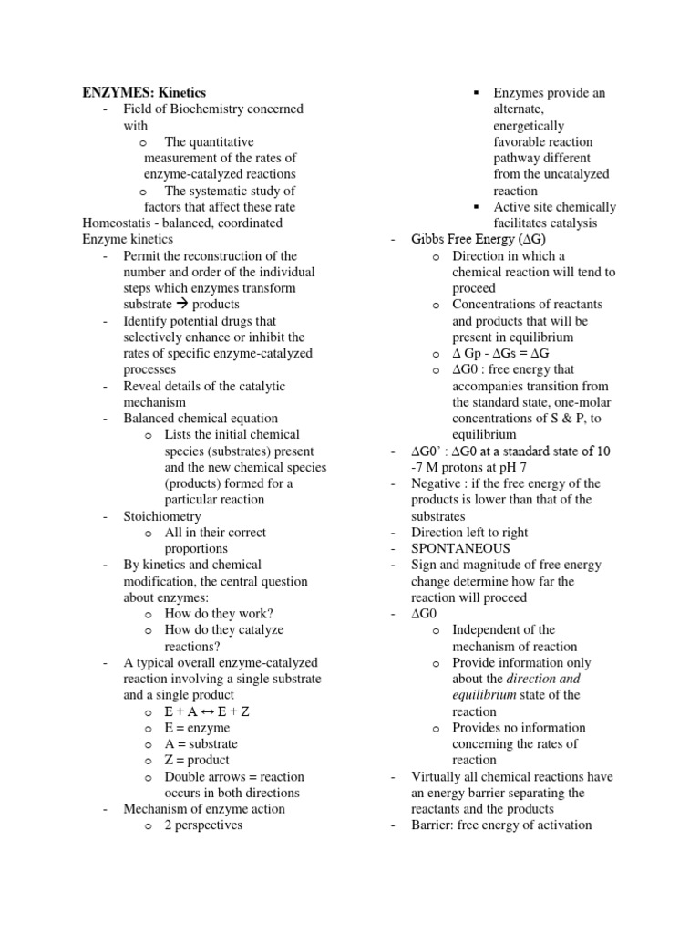Enzyme Kinetics: Mechanisms and Factors | PDF | Enzyme Inhibitor | Enzyme