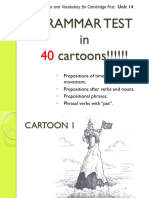 Prepositions Test in 40 Cartoons