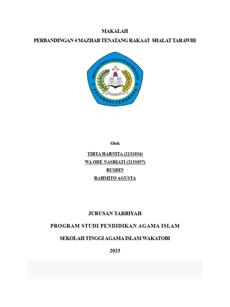 Tugas Perbandingan Mazhab | PDF