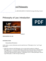 Philosophy of Law Introduction - Law, Politics, and Philosophy