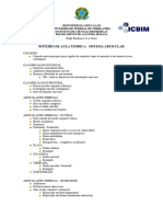 Roteiro Aula Teórica - Sistema Articular