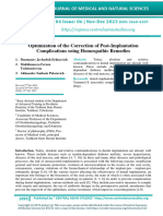 Optimization of The Correction of Post-Implantation Complications Using Homeopathic Remedies