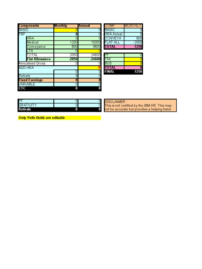IBM Salary Calculator