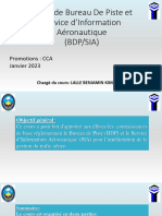 Cours de Bureau de Piste Et Service D'information Aéronautique (BDP/SIA)