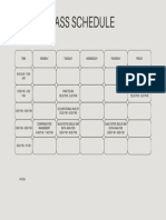 Grey & White Minimal Class Schedule