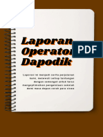 Laporan Operator Dapodik Untuk PMM