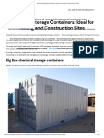 Chemical Storage Containers - Ideal For Mining and Construction Sites