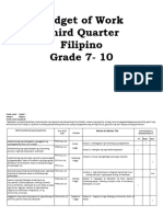 Grade 7 10 3rd Quarter Budget Outlay