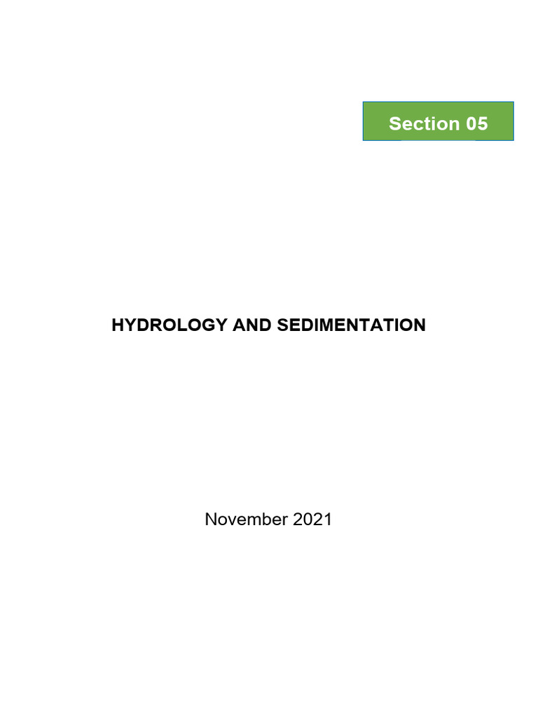 Hydrology and Sedimentation Study | PDF | Flood | Discharge (Hydrology)