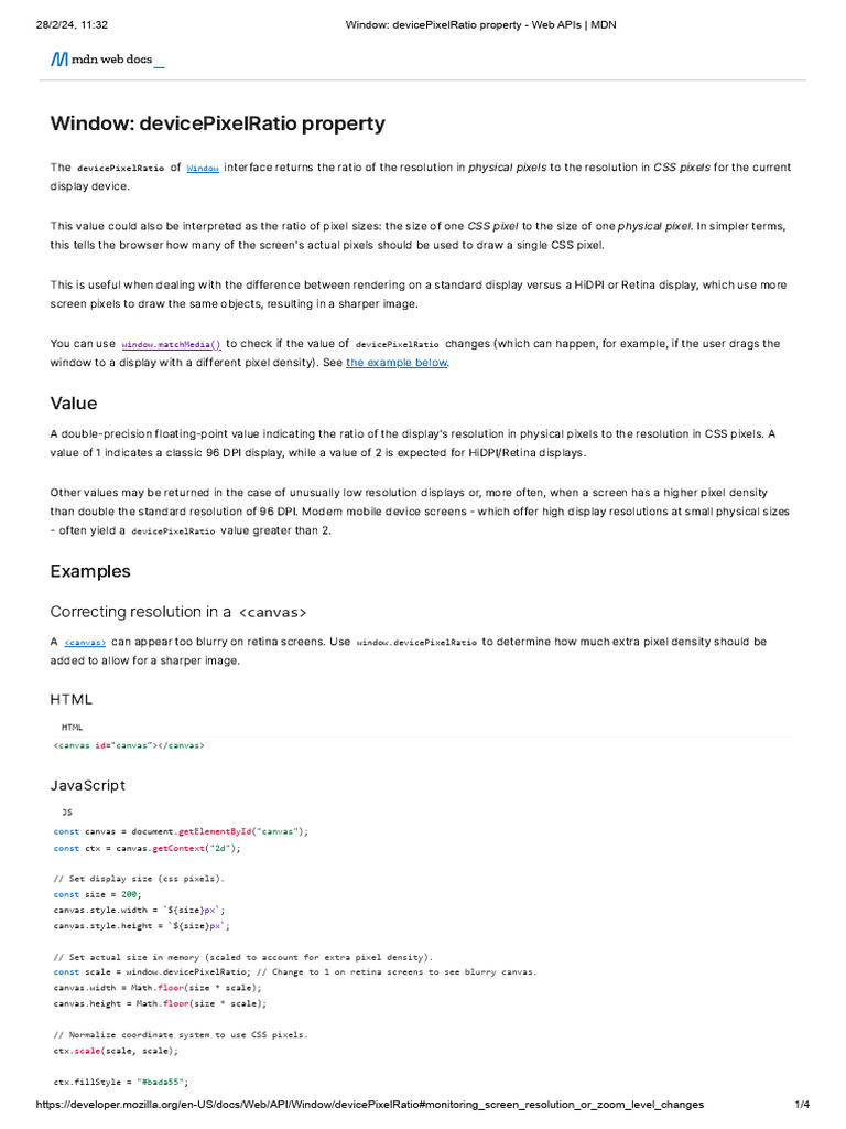 Web Devs: Master devicePixelRatio | PDF | Pixel | Display Resolution