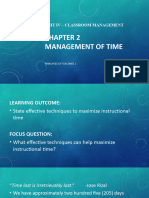 Management of Time