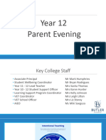 Year 12 Parent Evening