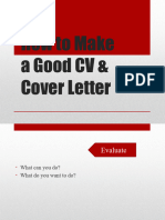 Good CV and Cover Letter