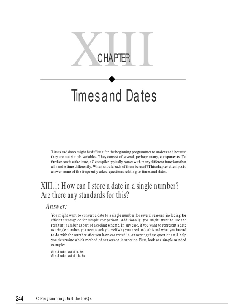 13 - Times and Dates | PDF