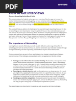 Coursera Networking For Job Search Guide - How To Get Interviews