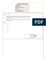 GATE 2024 CH Responce Sheet