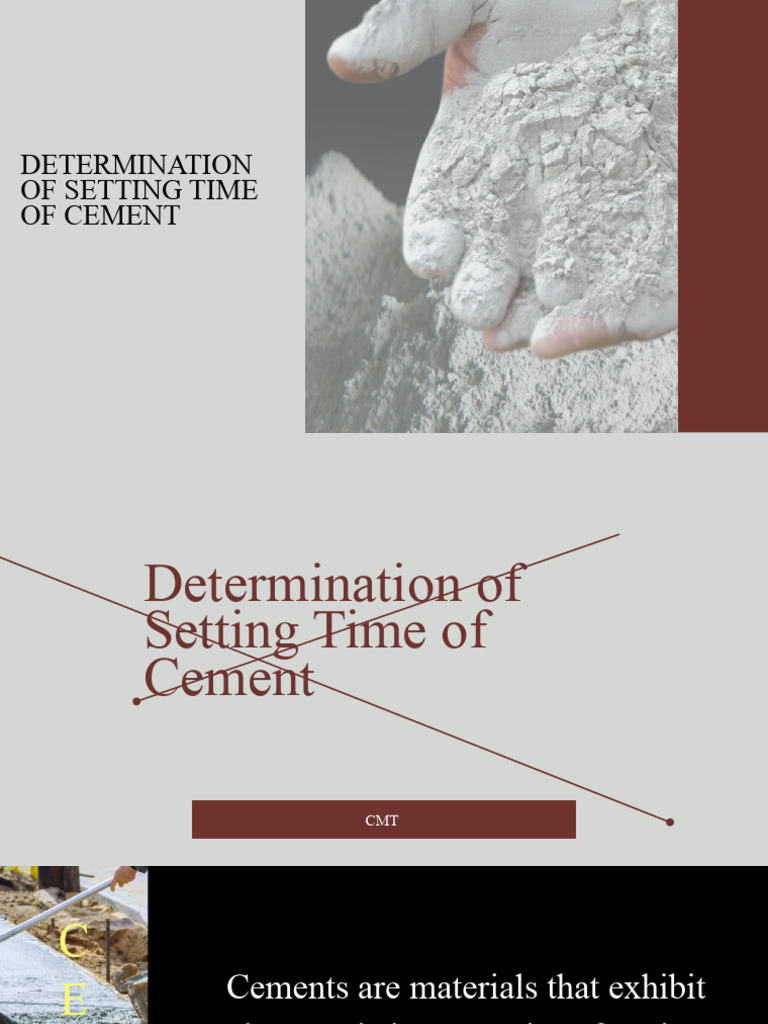What Is Setting Time Of Cement