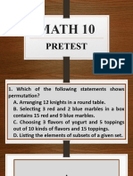 Pretest in Math 10 Third Quarter