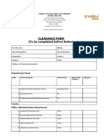 Clearance Syora Form
