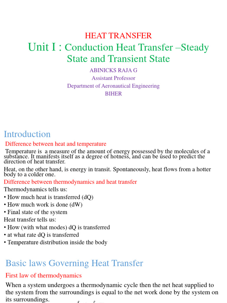 HT Ut-1 | PDF | Heat Transfer | Thermal Conduction
