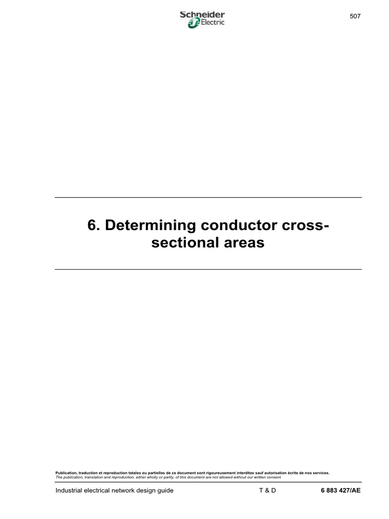Conductor Cross-Sectional Area Guide | PDF | Electrical Wiring ...