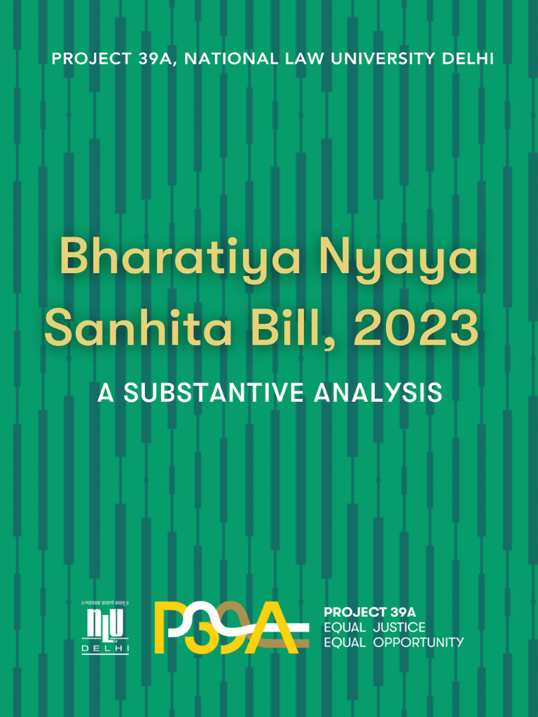 Bharatiya Nyaya Sanhita Bill 2023 Research Brief | PDF | Life ...