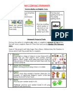 Year 1 Spring 1 Homework 1