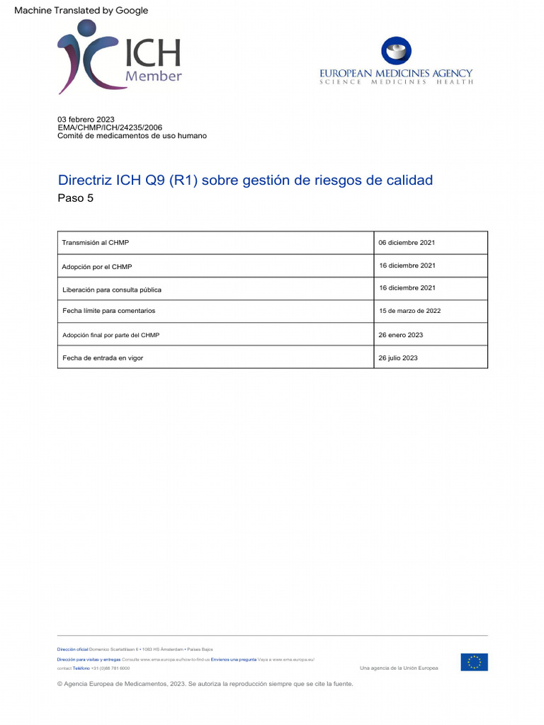 Ich Q9 (R1）事前打合せ _ Ich Q9 日本語 : ICH guideline Q9 on quality risk ...