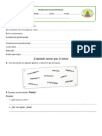 Evaluación Diagnostica Lengua 1 Año 2022