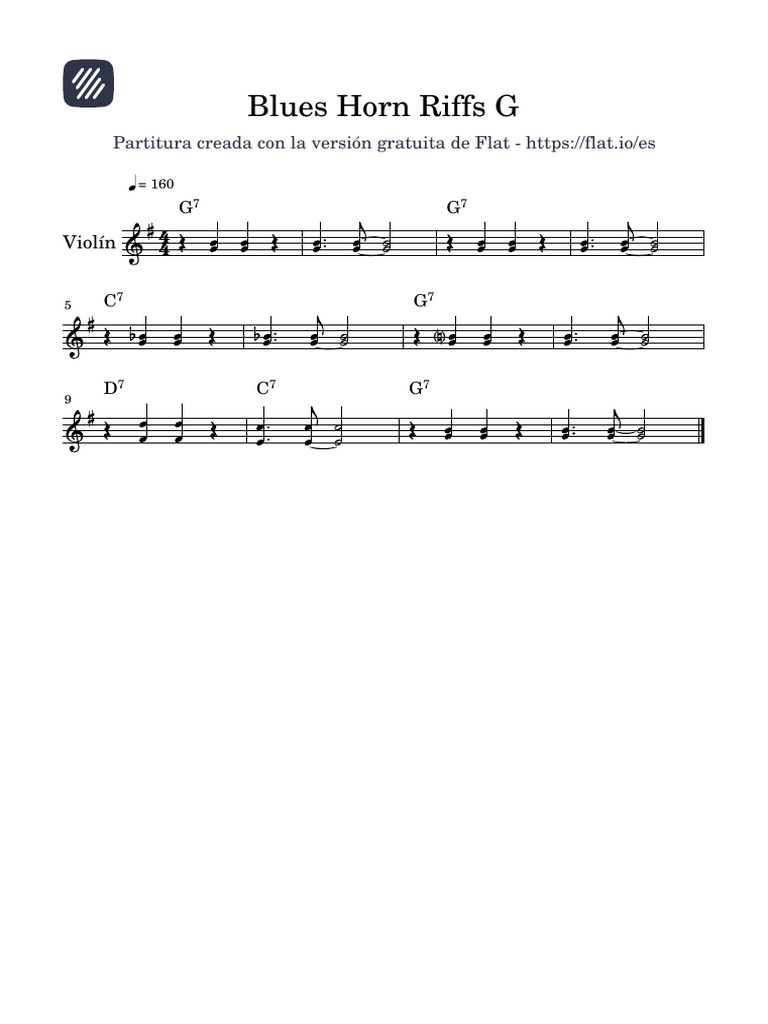Blues Horn Riffs G | PDF