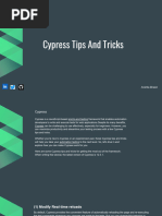 Cypress Tips and Tricks