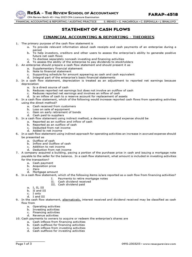 FARAP-4518 | PDF | Cash Flow Statement | Dividend