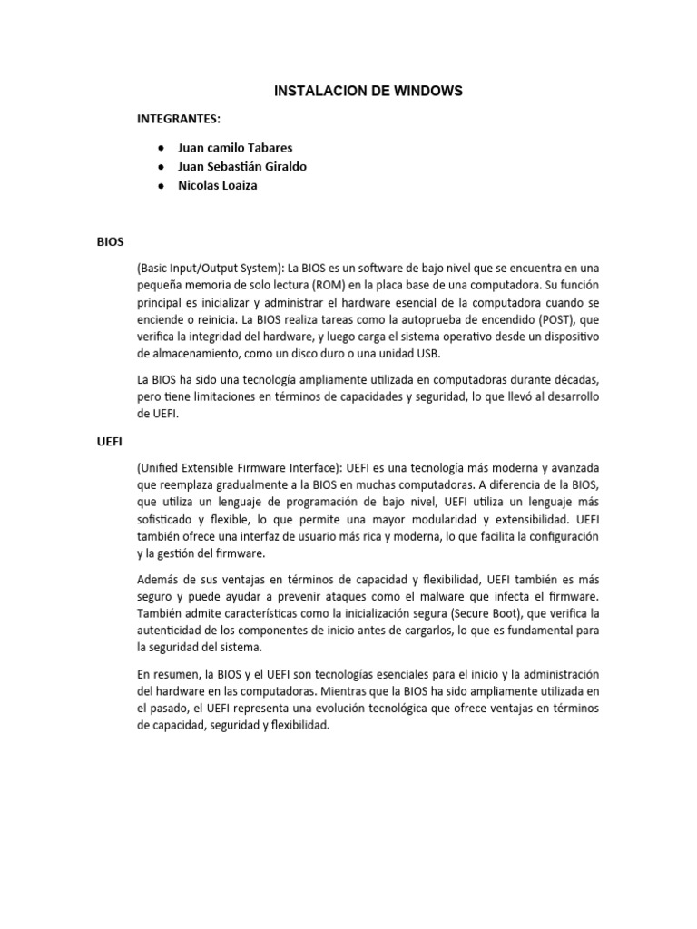 Instalacion de windows 1 0 pdf bios arranque