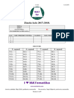 Test OS D2 2 Kolo 2017 - 18