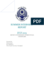 Summer Internship Report