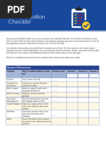 ERP Evaluation Checklist