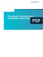 Preliminary Controls Self-Assessment Questionnaire