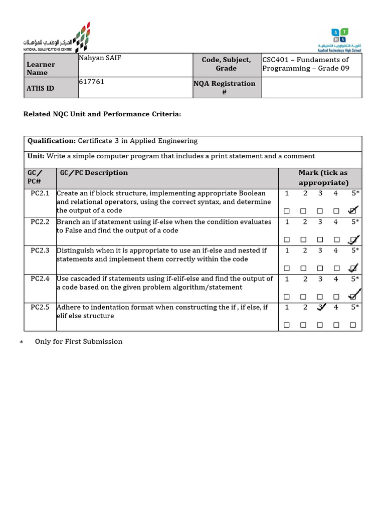 Python If Statements Assessment | PDF | Computer Engineering | Software ...