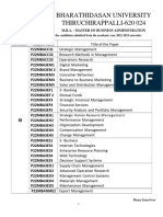 Bharathidasan University Thiruchirappalli-620 024: M.B.A. - Master of Business Administration