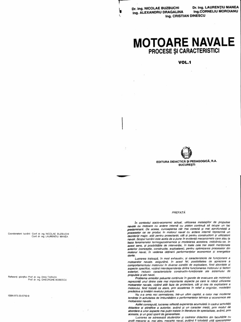 Motoare Navale Procese Si Caracteristici | PDF