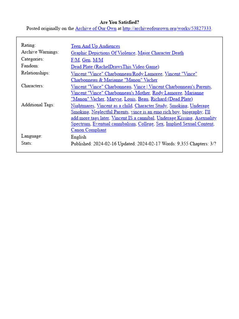 Are You Satisfied Pdf