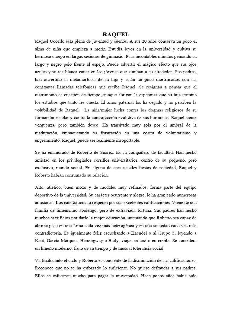 Raquel | PDF | Rachel