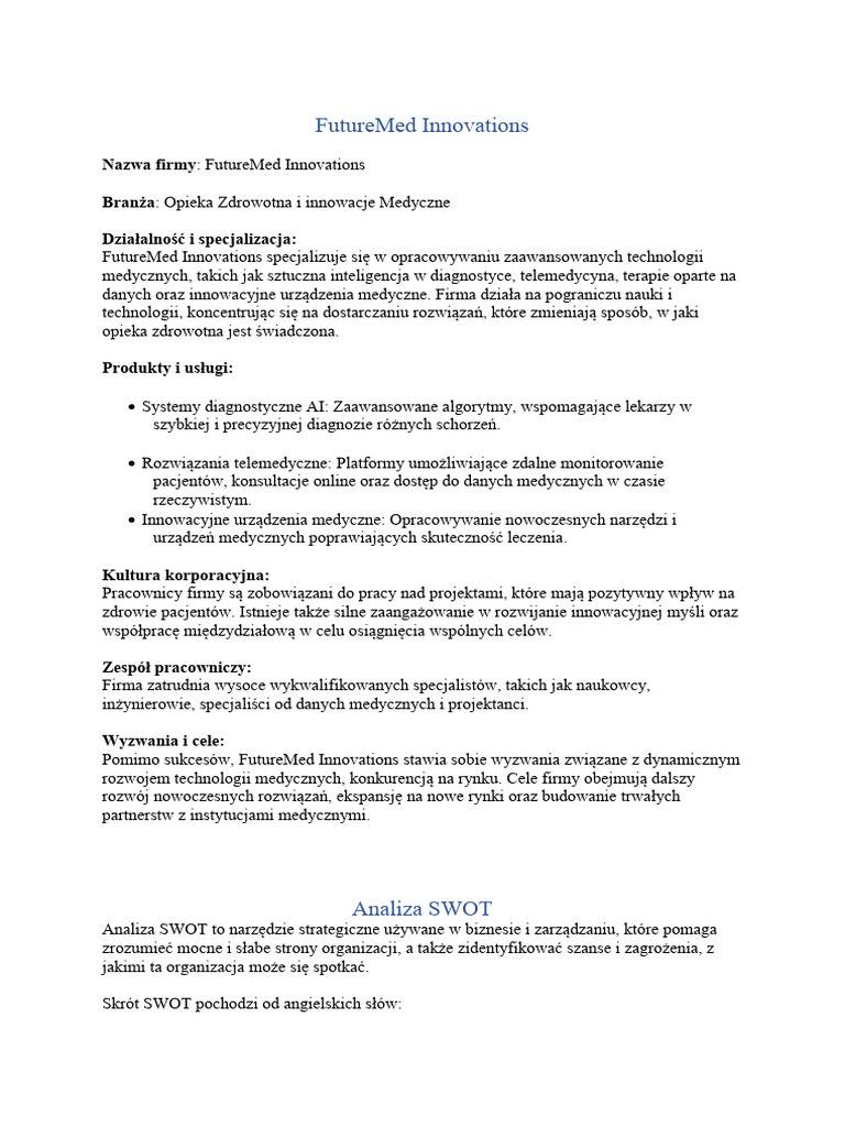 FutureMed Innovations | PDF