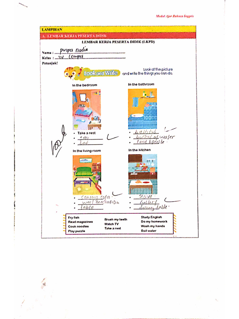 Lkpd B Inggris Kelas Iv Pdf