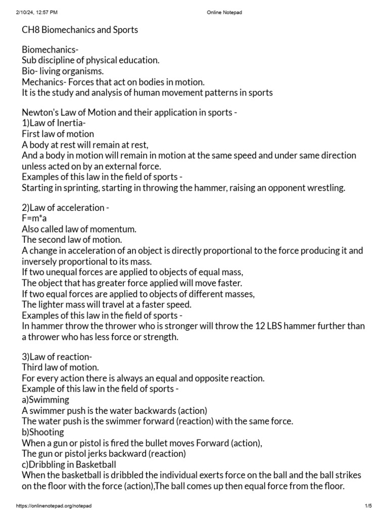 Biomechanics new pdf lever friction