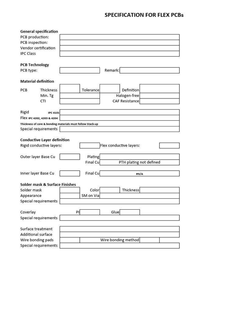 Flex PCB Specification Overview | PDF | Printed Circuit Board ...