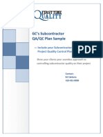 945 GC Subcontractor Quality Plan Sample