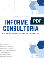 Informe de Consultora - Casa Bernardo y Mario