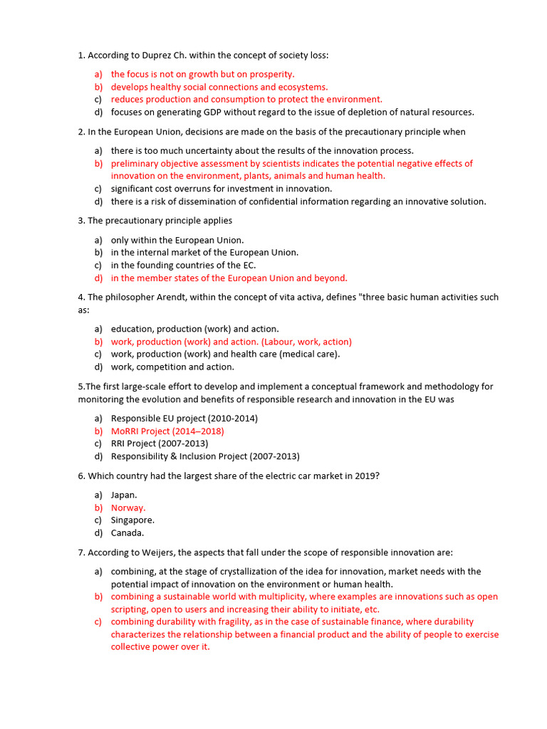 Responsible Innovation and Sustainability Insights | PDF ...